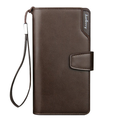 Men's wallets casual leather wallet long wallet design men's handbag