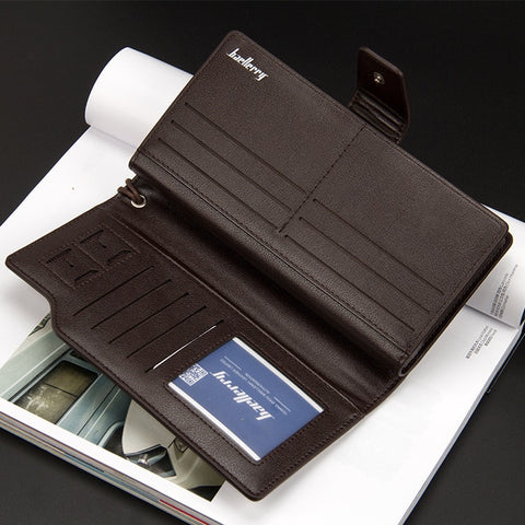 Men's wallets casual leather wallet long wallet design men's handbag