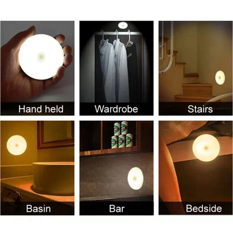 LED Motion Sensor Night Light USB Rechargeable Night Lamp.