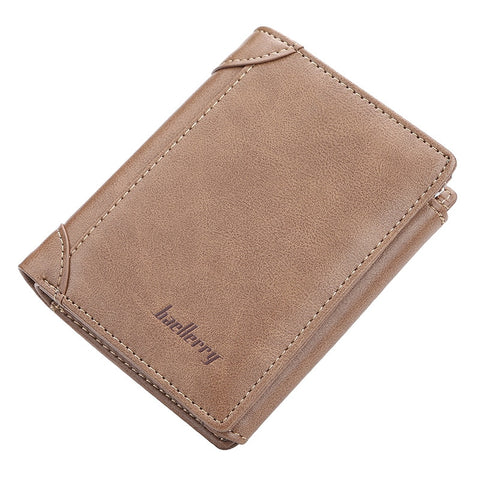 High-Quality Leather Men's Wallets Short Zipper Design Card Holder Men Purse Vintage Coin Purse Men's Wallets