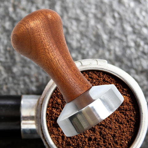 Coffee Tamper Powder Hammer Pressing Wooden Handle Coffee