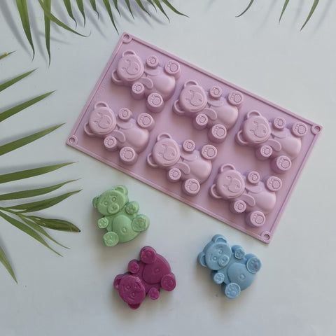 3D Lovely Bear Form Cake Mold Silicone