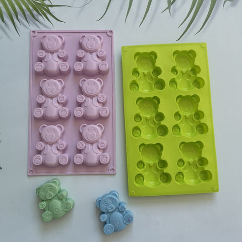 3D Lovely Bear Form Cake Mold Silicone