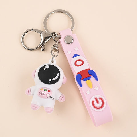 Cartoon Lightning Bear Keychain Cute Astronaut Bear Doll Keyring Bag Pendant Couple Car Keyholder Creative Bag Charm Accessories